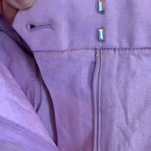 J. Crew Lilac Crop Pants with Zipper